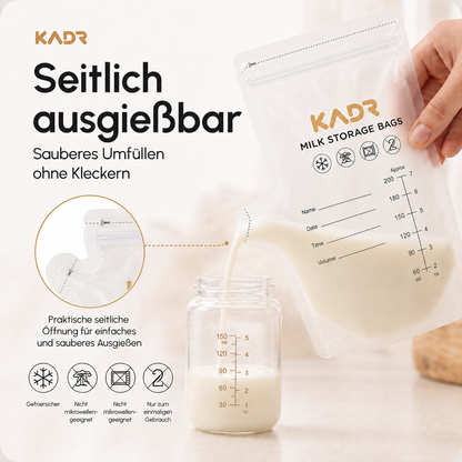 Milchaufbewahrungsbeutel Milchbeutel Babymilch 50er-Set gefrierfähig