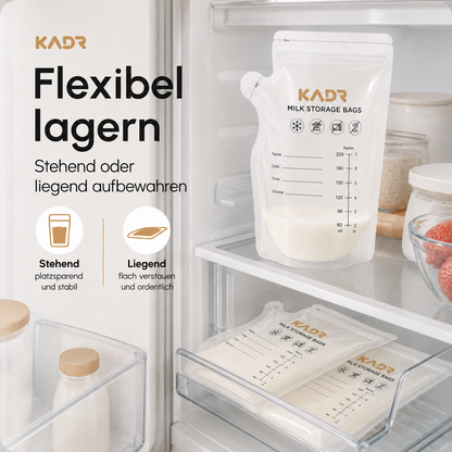 Milchaufbewahrungsbeutel Milchbeutel Babymilch 50er-Set gefrierfähig