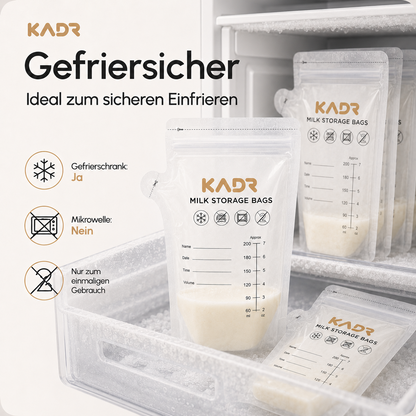 Milchaufbewahrungsbeutel Milchbeutel Babymilch 50er-Set gefrierfähig